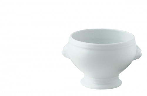 Soupière tête de lion rond blanc porcelaine Ø 20 cm Bistronome Pro.mundi