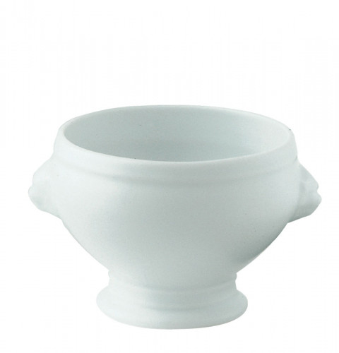 Soupière tête de lion rond blanc porcelaine Ø 11 cm Bistronome Pro.mundi