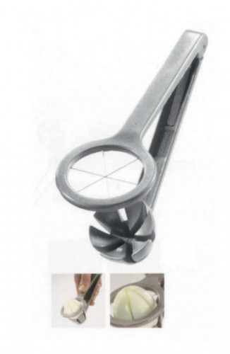 Coupe oeuf quartiers fonte d'aluminium 18x6,5x3 cm Sans virole