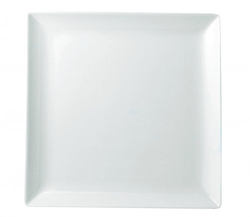 Assiette plate carré blanc porcelaine vitrifiée 16x16 cm Edina Pro.mundi