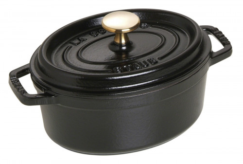 Cocotte fonte d'acier Sans revêtement Avec couvercle 17x14,8x11,6 cm 1 L Staub