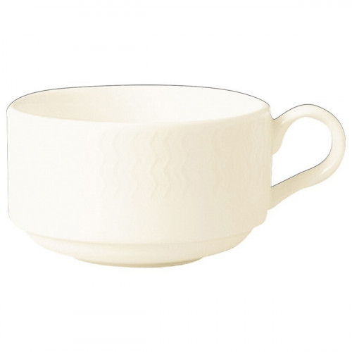 Tasse à thé rond ivoire porcelaine vitrifiée 18 cl Ø 8,5 cm Ondine Rak