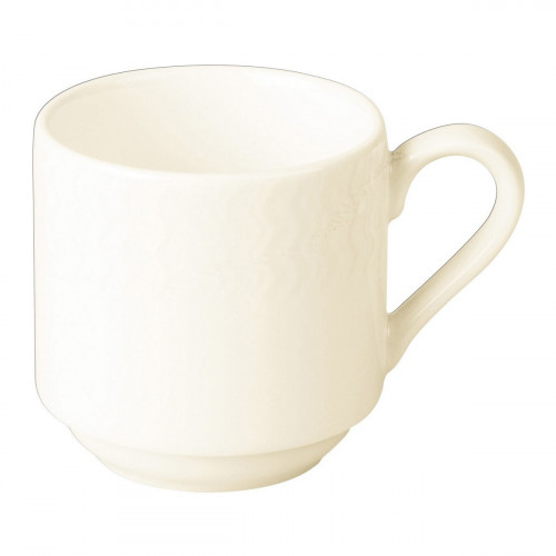 Tasse à thé rond ivoire porcelaine vitrifiée 20 cl Ø 7,5 cm Ondine Rak