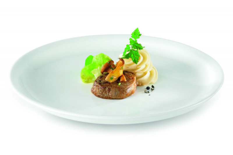 Assiette plate rond ivoire porcelaine vitrifiée Ø 15,6 cm Ska Rak