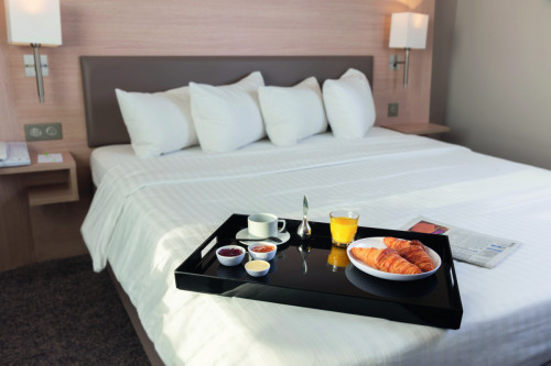 Plateau room service mélamine noir 52x35 cm Vestah Platex