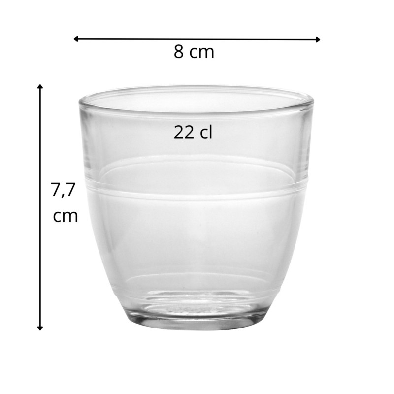 Gobelet verre trempé 22 cl Gigogne Duralex