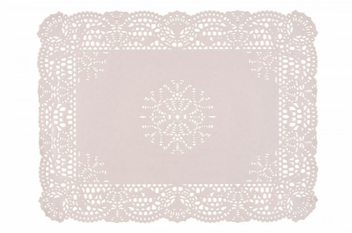 Dentelle rectangulaire blanc 40x30 cm (250 pièces)