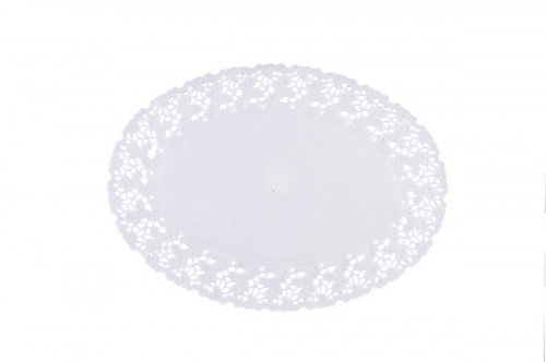 Dentelle ovale blanc 31x23 cm (250 pièces)