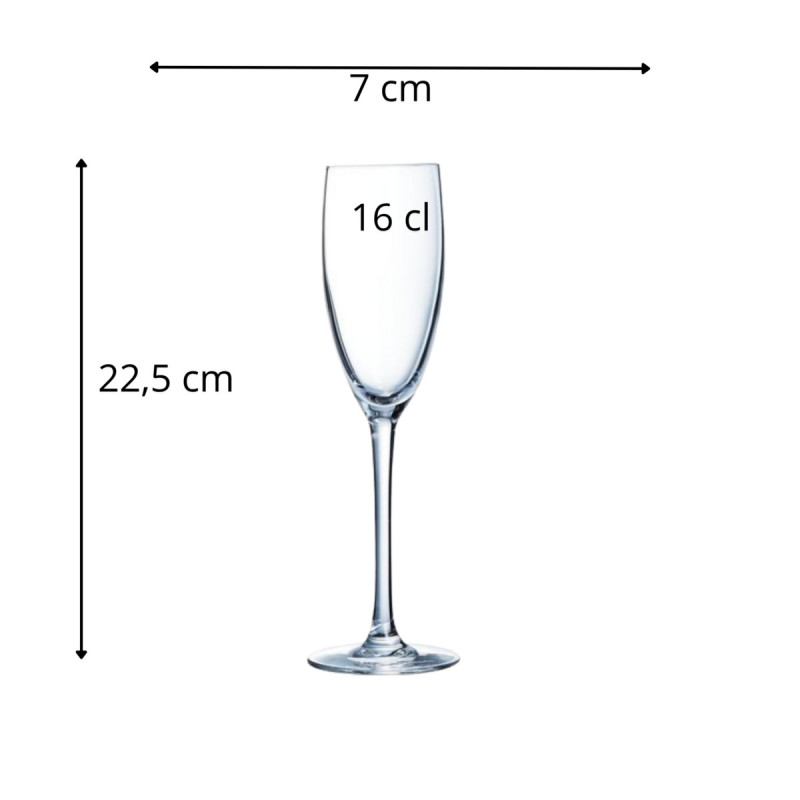Flûte verre cristallin 16 cl Cabernet Chef & Sommelier