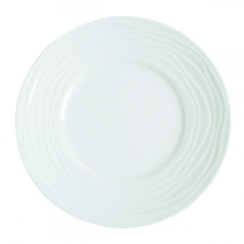 Assiette plate rond blanc porcelaine Ø 27,5 cm Onde Medard De Noblat