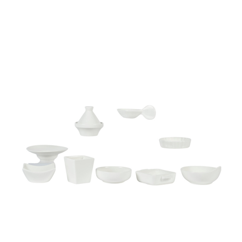 Mise en bouche rond blanc porcelaine Ø 10 cm Playtime Pro.mundi
