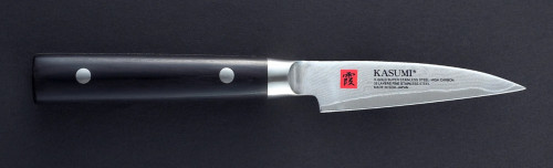 Couteau d'office 8 cm acier bois compressé unie Kasumi Damas Kasumi