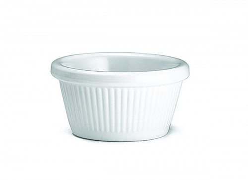 Ramequin rond blanc plastique Ø 7,14 cm Tablecraft