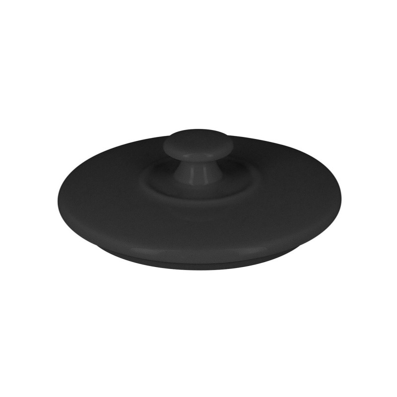 Soupière avec couvercle rond noir porcelaine vitrifiée Ø 10,8 cm Chefs Fusion Rak