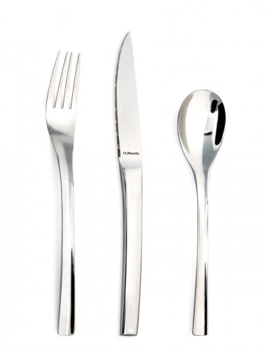 Couteau de table monobloc cranté 23,4 cm Trilogy Amefa