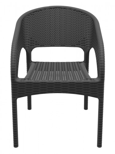 Fauteuil de terrasse gris foncé 81x57x61 cm Panama Flexmob