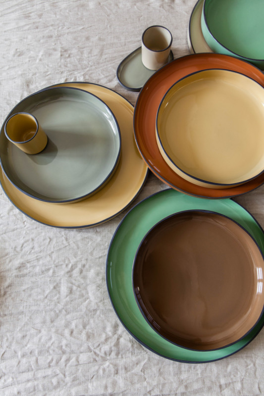 Assiette plate rond muscade porcelaine culinaire Ø 15 cm Caractère Revol