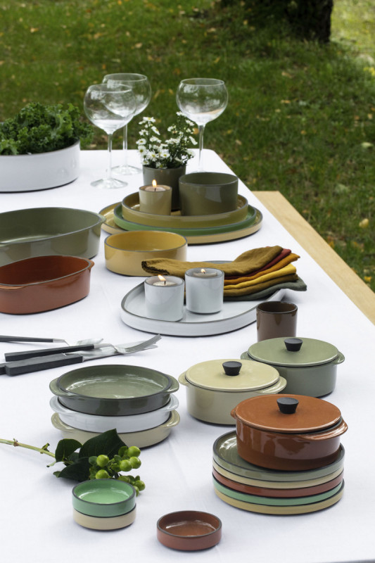 Bol rond vert porcelaine culinaire Ø 11 cm Caractère Revol