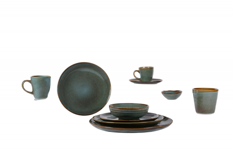 Tasse à expresso vert grès émaillé 9 cl Ø 6,2 cm Sky Pro.mundi