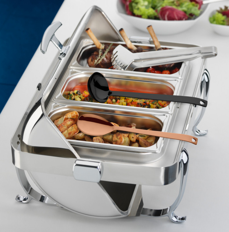 Louche à sauce cuivre inox 18/10 Ø 7 cm 26 cm Buffet Pvd Cuivre Amefa