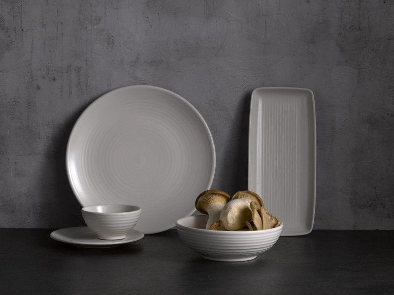 Assiette creuse ovale blanc porcelaine 26,7x19,7 cm Evo Pearl Dudson