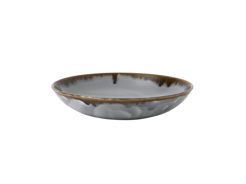 Assiette coupe creuse rond gris porcelaine vitrifiée Ø 18,2 cm Harvest Dudson