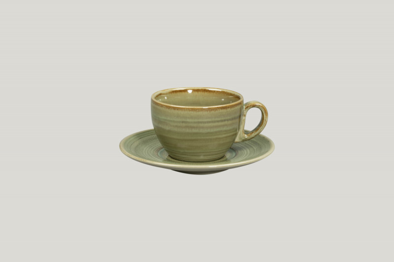 Tasse à thé Emerald porcelaine vitrifiée 23 cl Ø 9 cm Rakstone Spot Rak