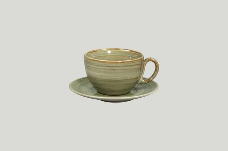 Sous tasse à thé déjeuner rond Emerald porcelaine vitrifiée Ø 15,5 cm Rakstone Spot Rak