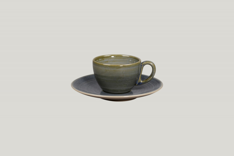 Sous tasse à café rond Jade porcelaine vitrifiée Ø 15 cm Rakstone Spot Rak