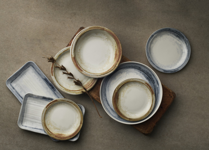Assiette coupe plate rond beige porcelaine vitrifiée Ø 31,8 cm Finca Sanstone Dudson