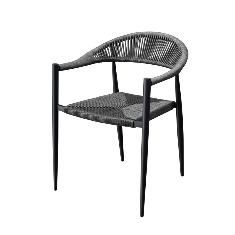 Fauteuil gris anthracite 77x57x58 cm Amsterdam Flexmob