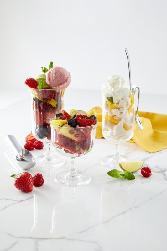 Coupe à dessert transparent verre cristallin Ø 7,7 cm Rims Rak