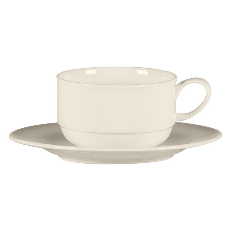 Tasse à café / thé rond blanc porcelaine bone china 19,5 cl Ø 8,6 cm Bravura Rak