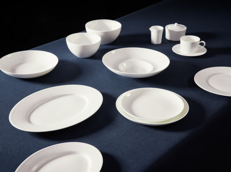 Assiette creuse rond blanc porcelaine bone china Ø 30,9 cm Fedra Rak