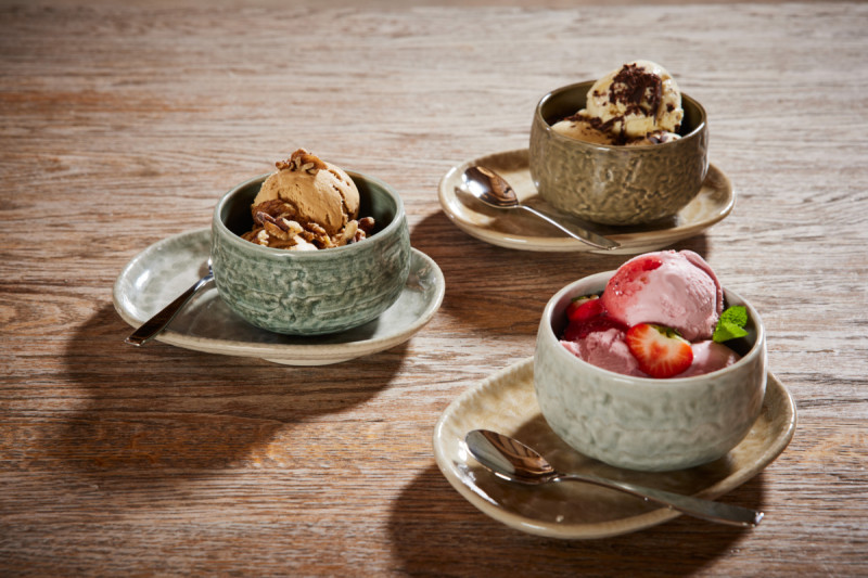 Sous tasse à déjeuner ovale Sage porcelaine vitrifiée 19 cm Krush Rak