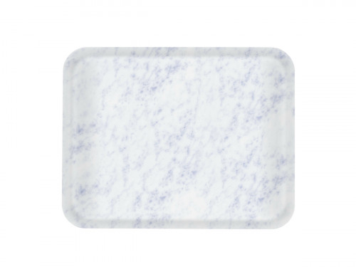 Plateau polyester marbre blanc 42x32 cm Profil 2 Platex