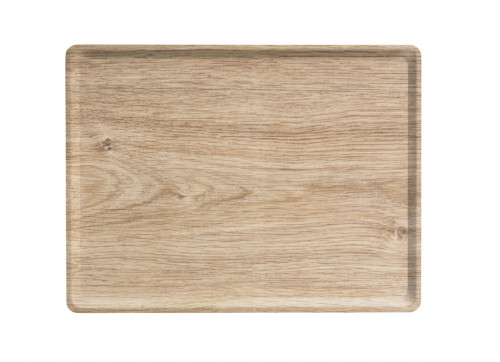 Plateau bois Chêne clair 28x20 cm Slim Platex