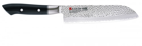 Couteau santoku 17,5 cm acier plastique unie Kasumi Hammered Kasumi