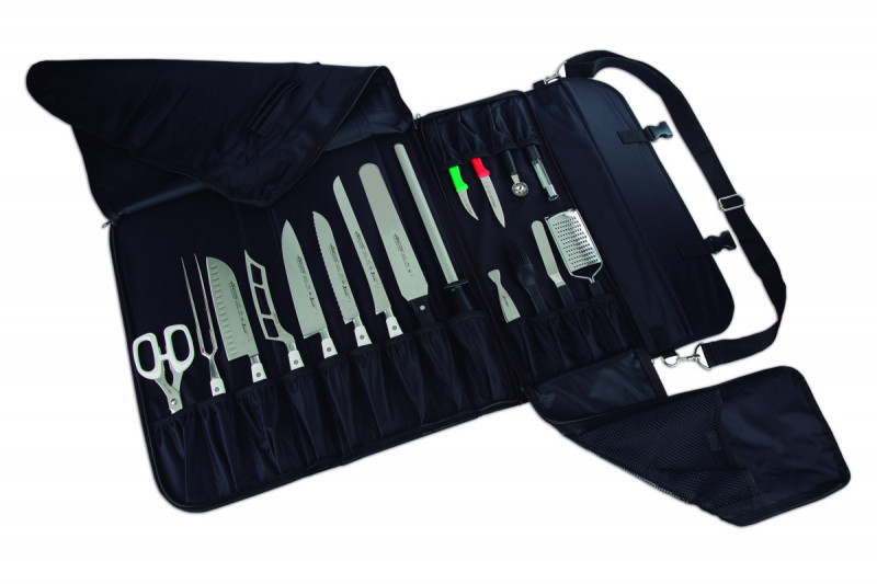 Trousse à couteaux polyester 52x21x7 cm 17 éléments Arcos