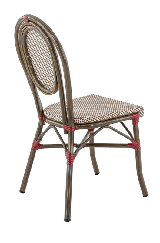 Chaise de terrasse bordeaux 90x41x56 cm Paris Flexmob