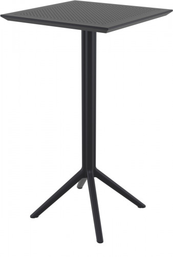 Table de bar de terrasse carré noir 108x60x60 cm Kys Flexmob