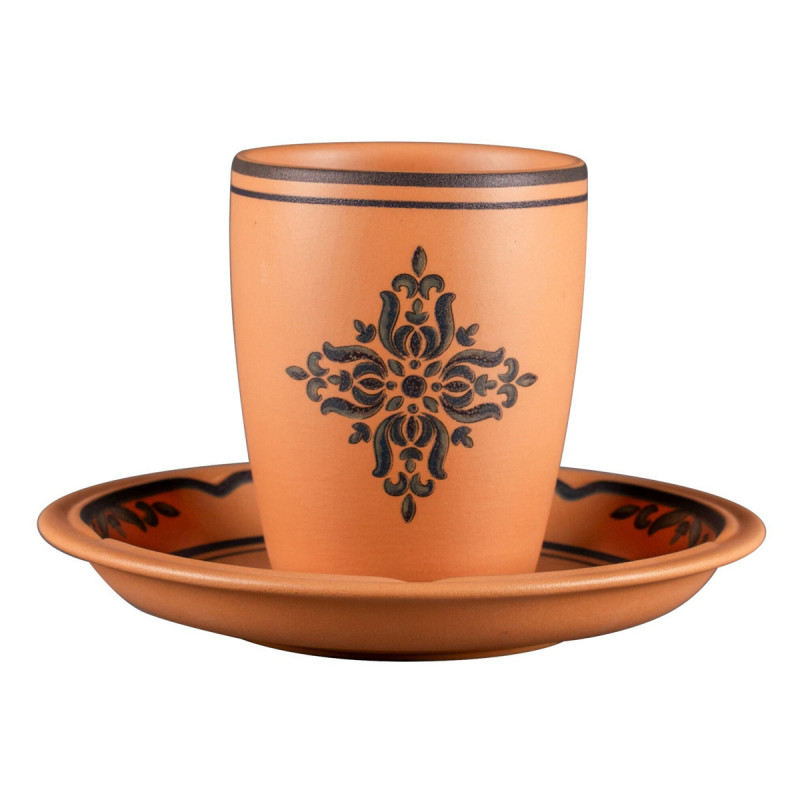 Tasse à thé rond Tero Décor Ostia porcelaine 23 cl Ø 7,3 cm Earth Rak