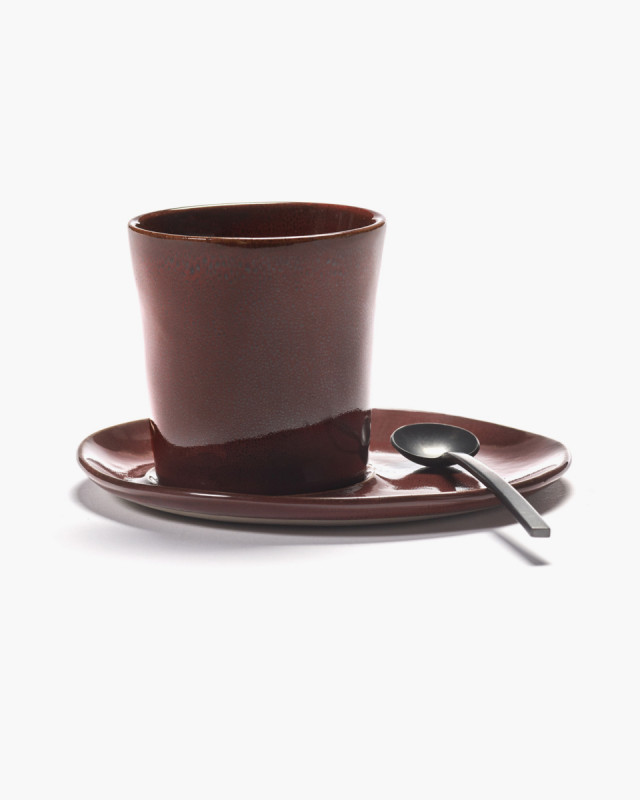 Sous tasse à café rond Venetian red grès émaillé Ø 14,5 cm La Mère Serax