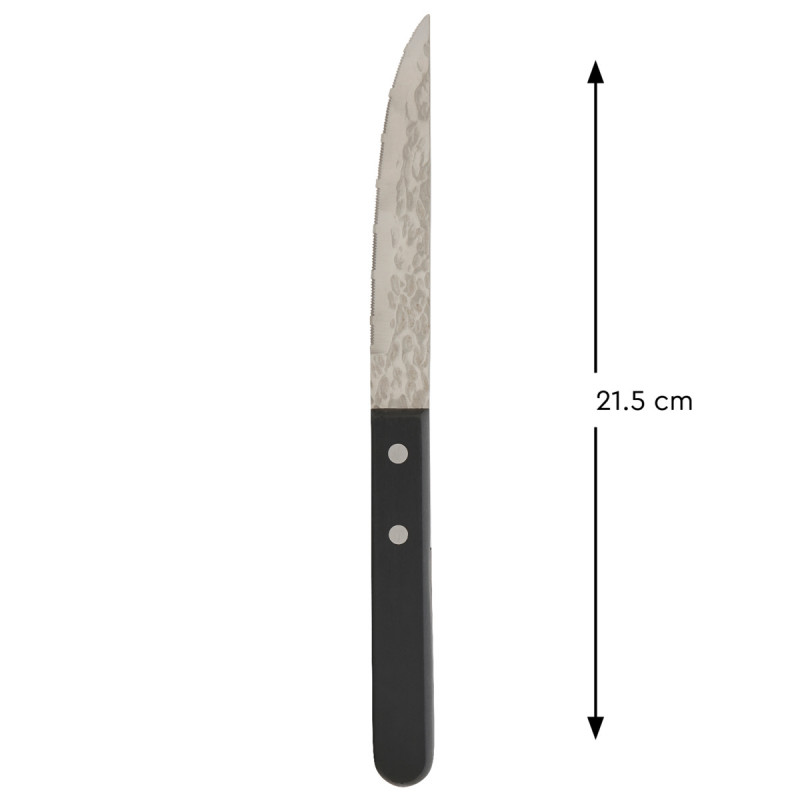 Couteau à steak noir 21 cm Elite Pro.mundi