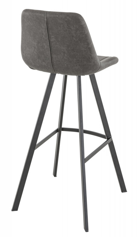 Tabouret de bar d'intérieur gris anthracite 106x46x53 cm Kyle Flexmob