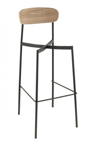 Structure tabouret d'intérieur noir 106x42x48 cm Ralph Flexmob