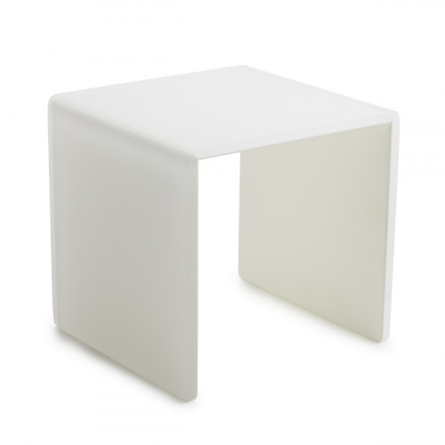 Plateau avec pieds résine Nacryl® blanc 20x20x20,5 cm Mealplak Revol