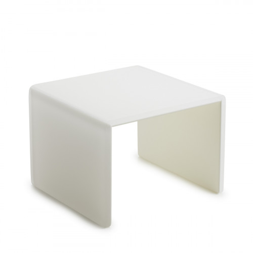 Plateau avec pieds résine Nacryl® blanc 20x20x15,5 cm Mealplak Revol