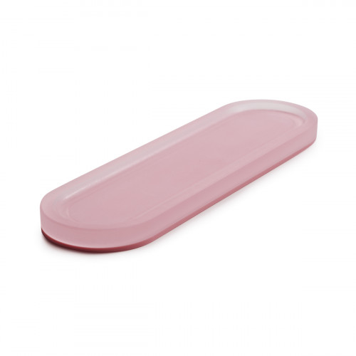 Présentoir à pâtisserie ovale rose résine Nacryl® 17 cm Mealplak Revol