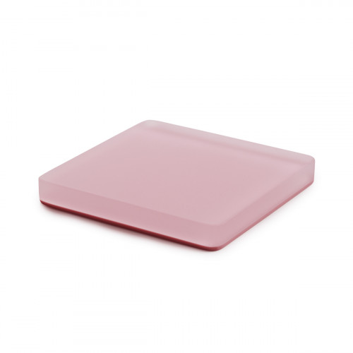 Présentoir à pâtisserie carré rose résine Nacryl® 8 cm Mealplak Revol